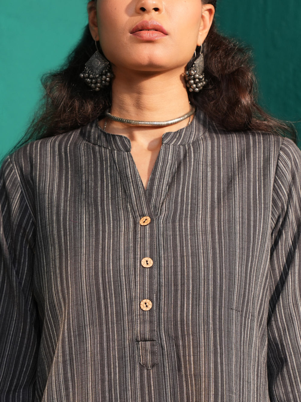 Women Cotton Striped Regular Fit Tunic