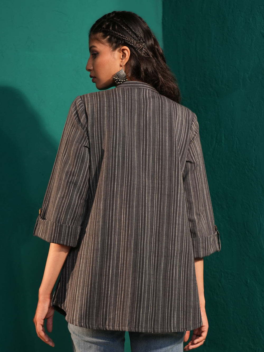 Women Cotton Striped Regular Fit Tunic